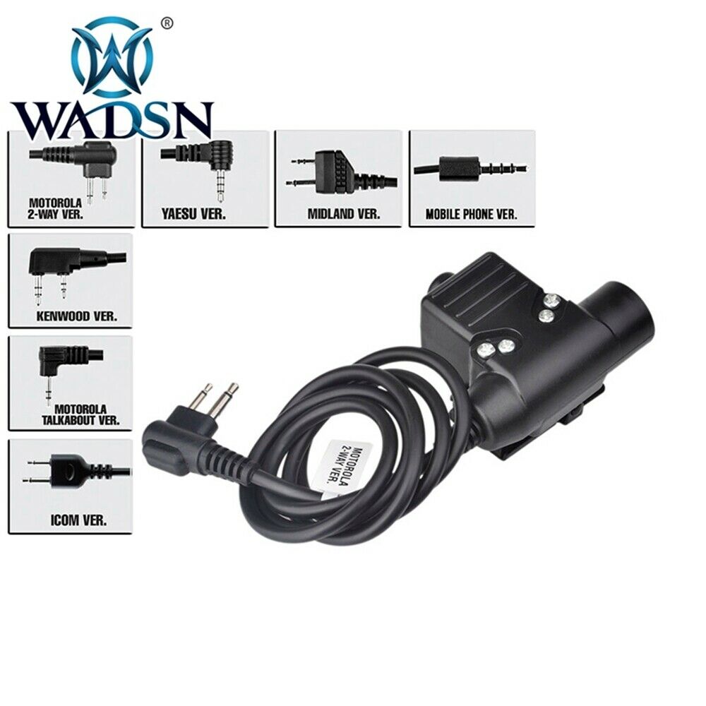 WADSN U94 PTT Push to Talk Device - BLACK (WZ113) - APEXTAC GEAR