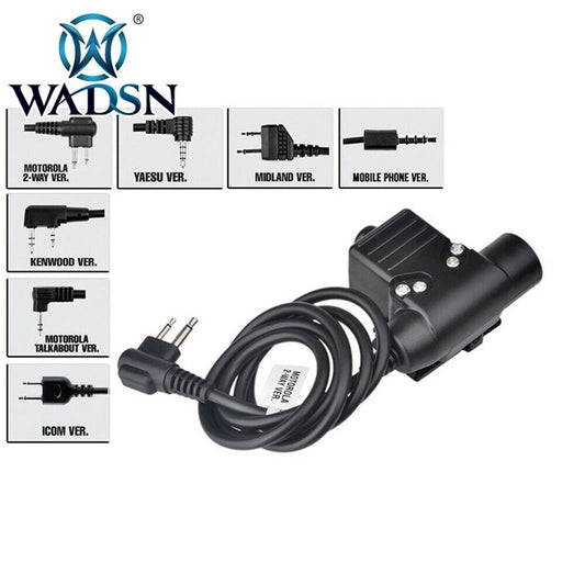 WADSN U94 PTT Push to Talk Device - BLACK (WZ113) - APEXTAC GEAR