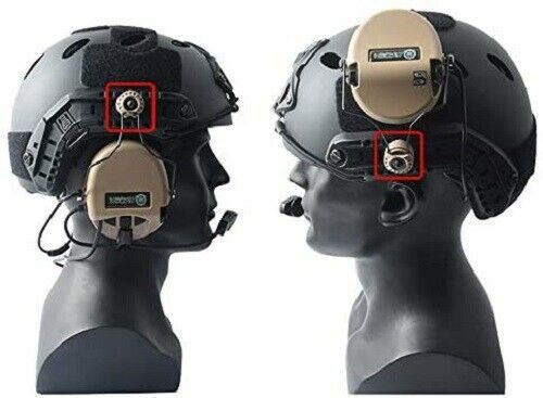 WADSN Tactical Helmet Rail Adapter Set for COMTAC Series - BLACK (WZ166) - APEXTAC GEAR