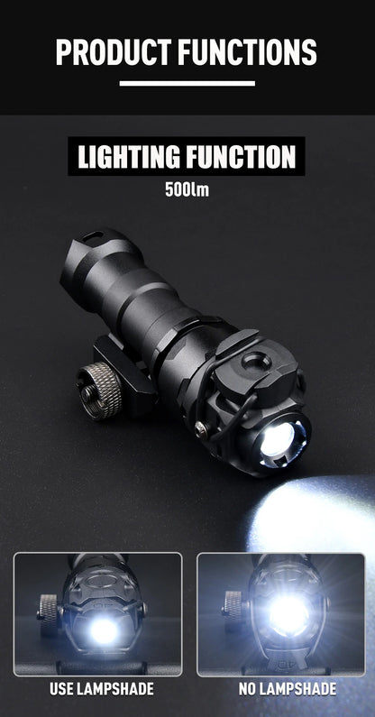 WADSN KIJI K1-10 Tactical Rail Mount Flashlight illumination Scout Light - WHITE - APEXTAC GEAR