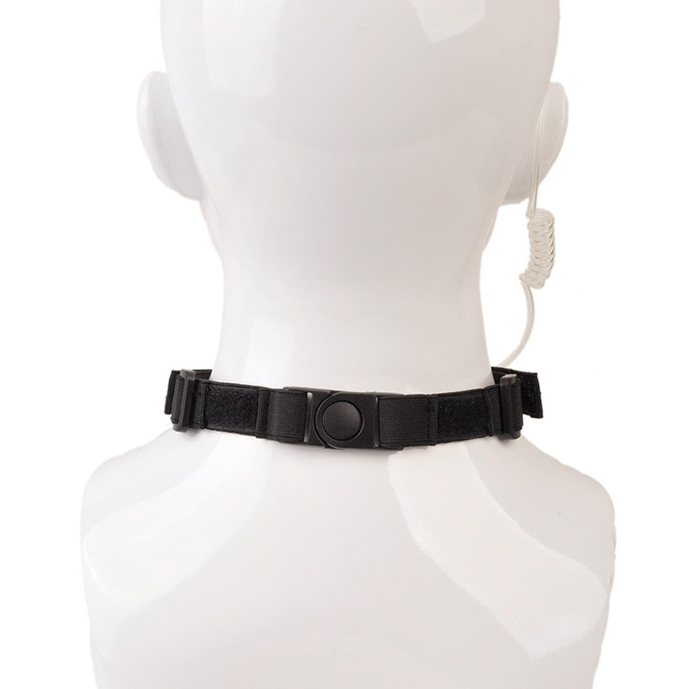 WADSN Tactical Throat Mic Headset with Tube Earpiece - BLACK - APEXTAC GEAR
