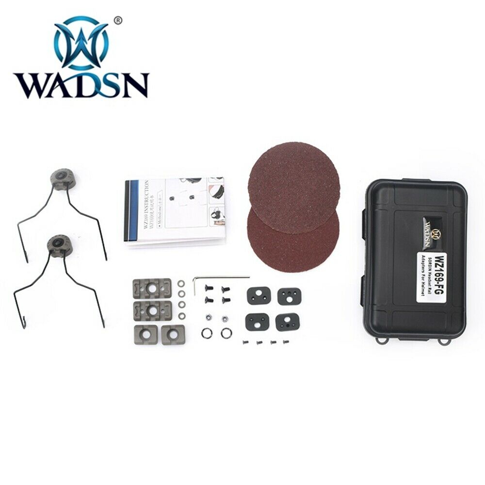 WADSN Tactical Helmet Rail Adapter Set for SORDIN Series - FG Green (WZ169) - APEXTAC GEAR