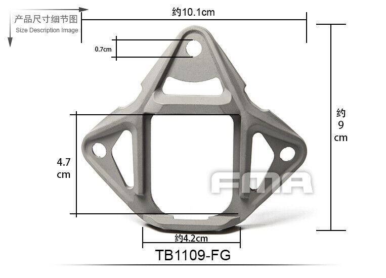 FMA Helmet VAS Shroud Aluminum - FG Green  (TB1109) - APEXTAC GEAR