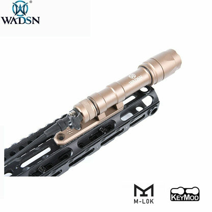 WADSN M-LOK & Keymod Compact Scout Light Rail Mount For M300&M600 - BLACK (WD02005) - APEXTAC GEAR