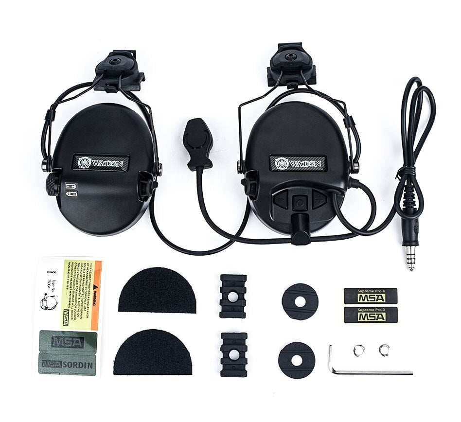 WADSN SORDIN Style Headset with  Helmet Rail Adaptor Basic Ver. (WZ191) - APEXTAC GEAR