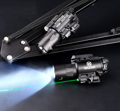 WADSN X400U Tactical LED Rail Mount Light w/ GREEN Laser - BLACK (WD04060) - APEXTAC GEAR