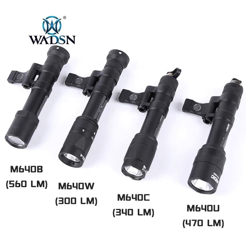WADSN M640B Scout Light PRO Rail Mount LED Flashlight - BLACK (WD04056) - APEXTAC GEAR