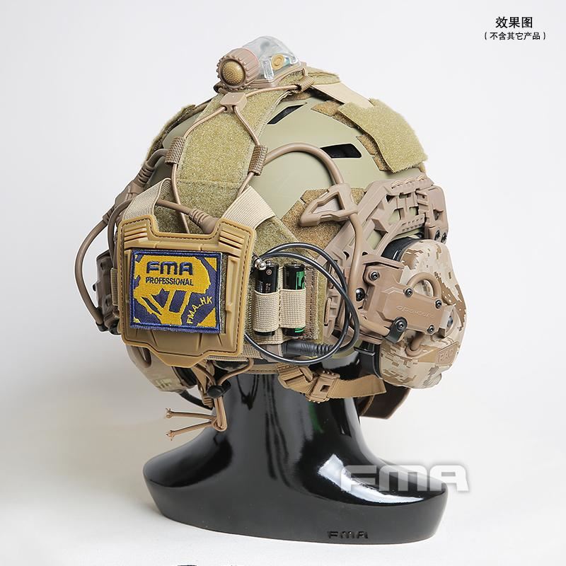 FMA Universal Agility Bridge Cover For Tactical Helmet w/ NVG Battery Pouch - APEXTAC GEAR