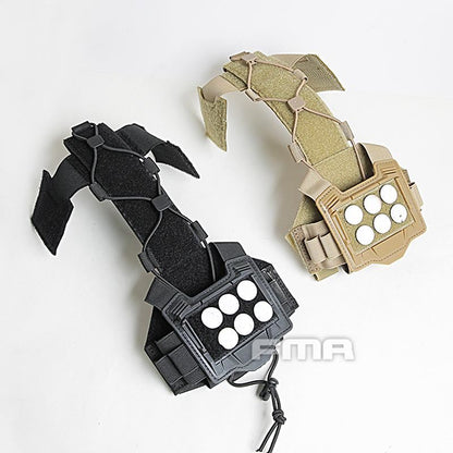 FMA Universal Agility Bridge Cover For Tactical Helmet w/ NVG Battery Pouch - APEXTAC GEAR
