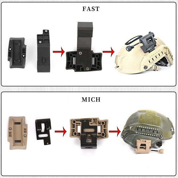 WADSN TEC CHARGE Pro MPLS Helmet Light illumination Tool Multi LED w/ IR - BLACK - APEXTAC GEAR