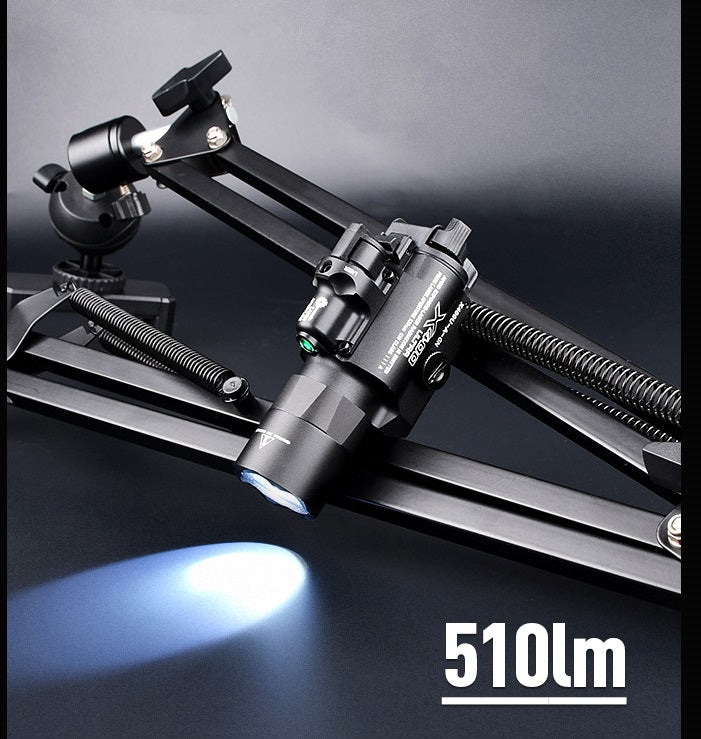 WADSN X400U Tactical LED Rail Mount Light w/ GREEN Laser - BLACK (WD04060) - APEXTAC GEAR