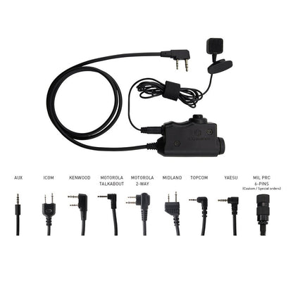 EARMOR Button-Activated Military Standard PTT (Push to Talk) Device (M52 ) - APEXTAC GEAR