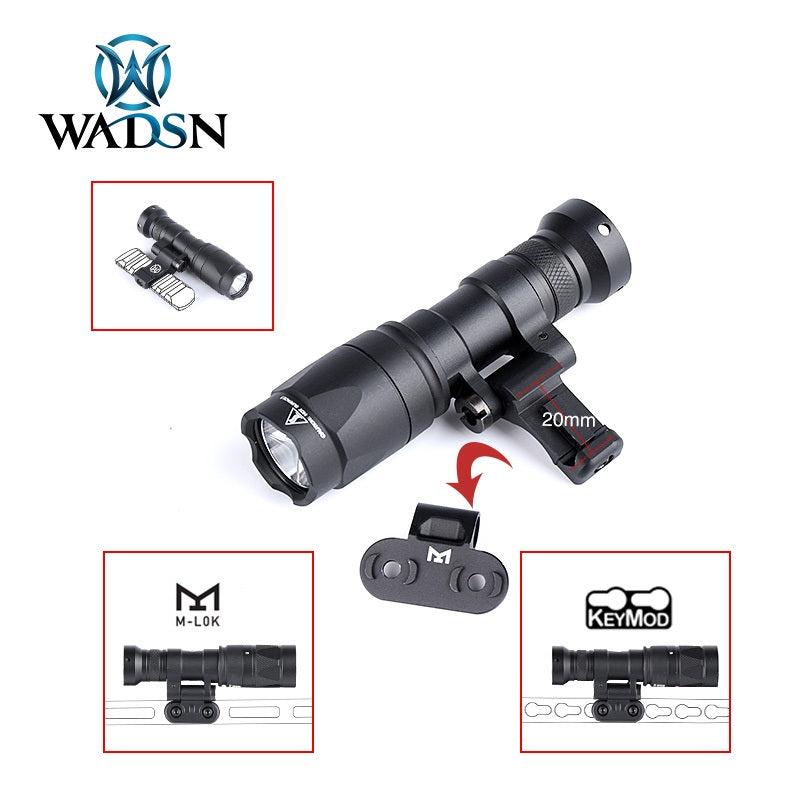 WADSN M340W Scout Light PRO Rail Mount LED Flashlight w/ Strobe BLACK (WD04057) - APEXTAC GEAR