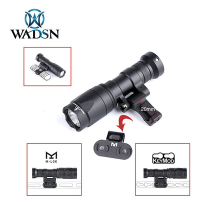 WADSN M340W Scout Light PRO Rail Mount LED Flashlight w/ Strobe BLACK (WD04057) - APEXTAC GEAR