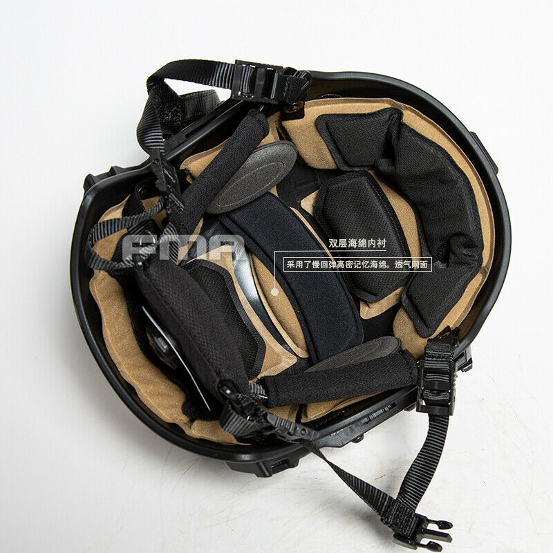 FMA EXF Ballistic Tactical Helmet Version 3.0 (M/L) - BLACK (TB1268B) - APEXTAC GEAR