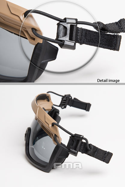 FMA Tactical Helmet Dedicated Split Anti-fog Goggles (Grey Lense) TB1333-G - APEXTAC GEAR