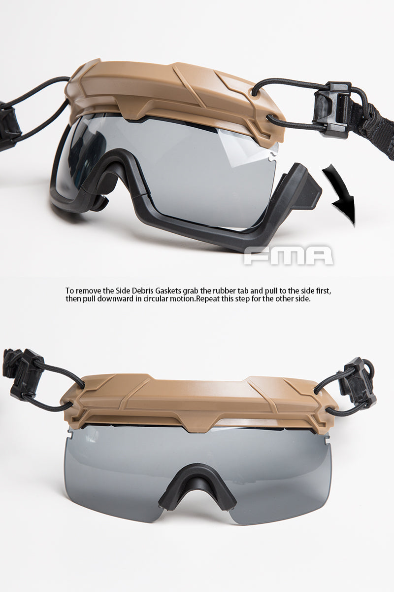 FMA Tactical Helmet Dedicated Split Anti-fog Goggles (Grey Lense) TB1333-G - APEXTAC GEAR