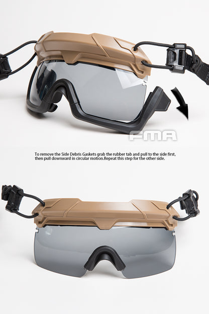 FMA Tactical Helmet Dedicated Split Anti-fog Goggles (Grey Lense) TB1333-G - APEXTAC GEAR
