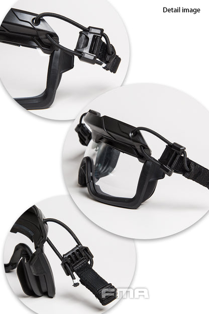 FMA Tactical Helmet Dedicated Split Anti-fog Goggles (Clear Lense) TB1333 - APEXTAC GEAR