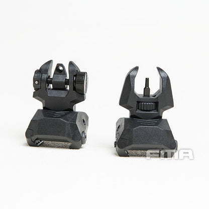 FMA FAB Defense Front & Rear Backup Sight Sets - BLACK TB1358 - APEXTAC GEAR