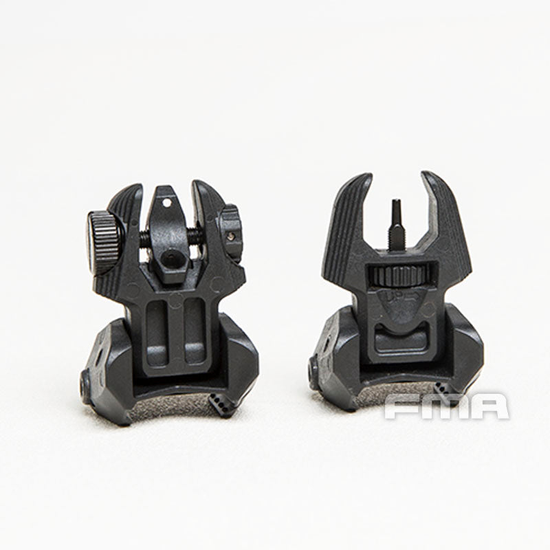 FMA FAB Defense Front & Rear Backup Sight Sets - BLACK TB1358 - APEXTAC GEAR