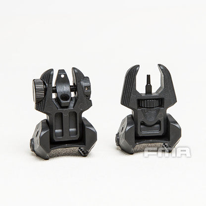 FMA FAB Defense Front & Rear Backup Sight Sets - BLACK TB1358 - APEXTAC GEAR