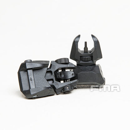 FMA FAB Defense Front & Rear Backup Sight Sets - BLACK TB1358 - APEXTAC GEAR