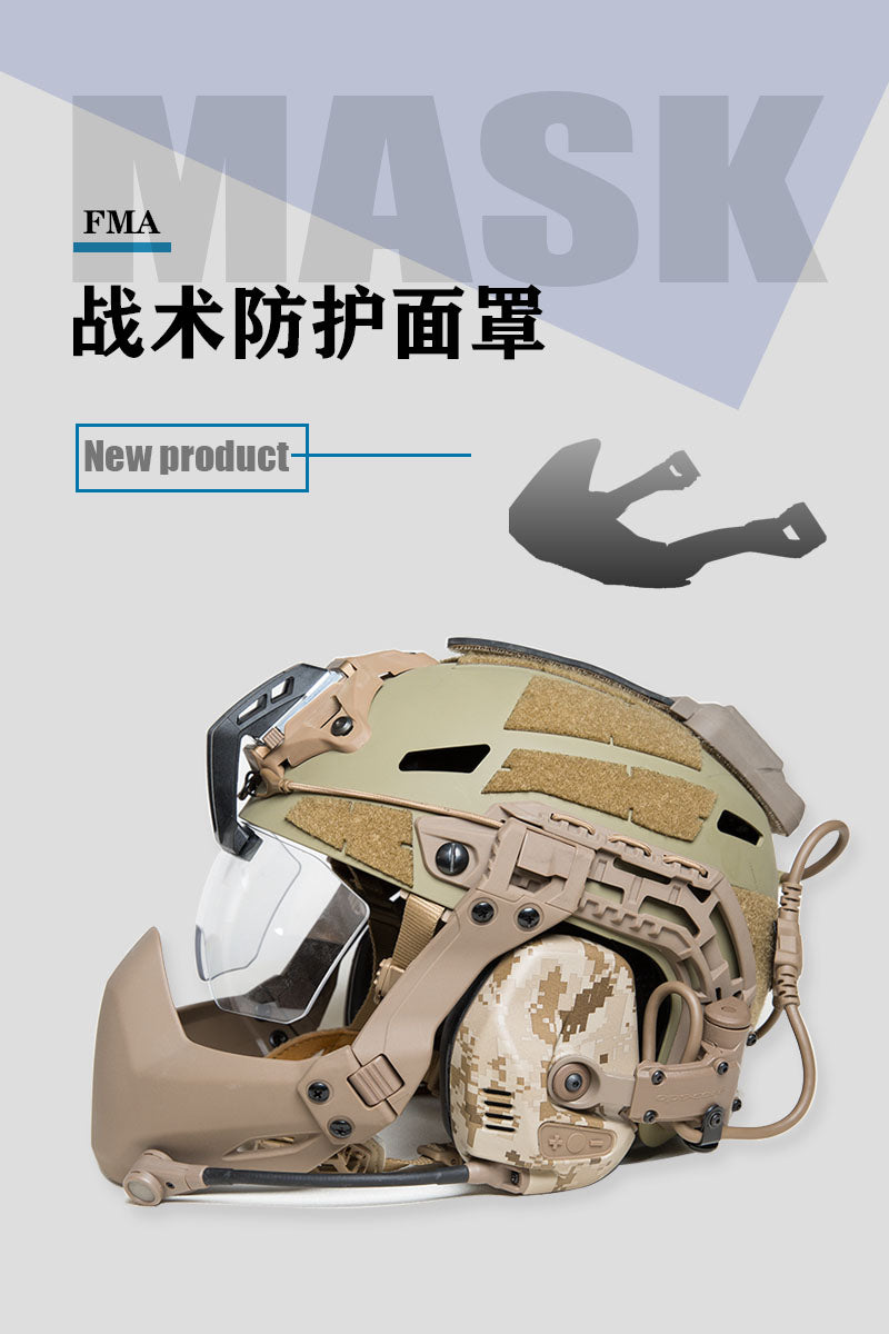 FMA Half Seal Mask(Folding)For Tactical Helmet A DE/BK/FG (TB1363) - APEXTAC GEAR