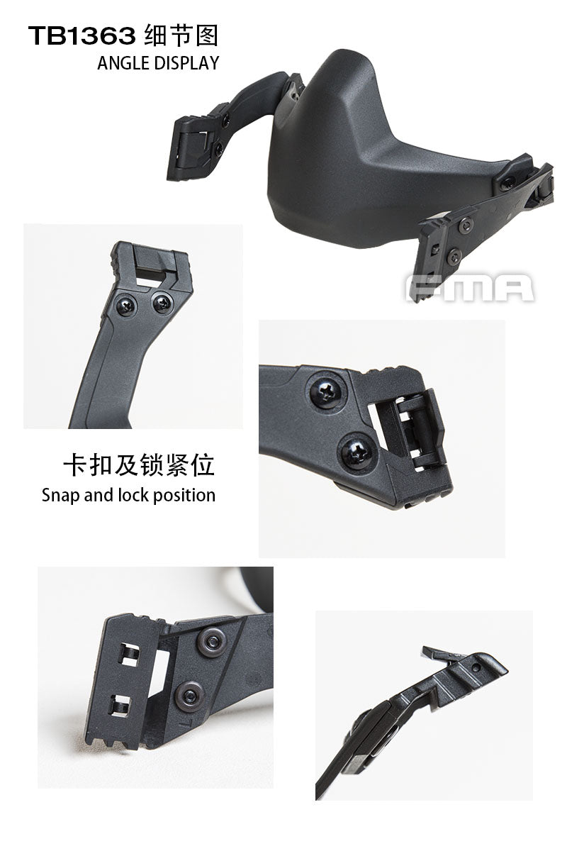 FMA Half Seal Mask(Folding)For Tactical Helmet A DE/BK/FG (TB1363) - APEXTAC GEAR