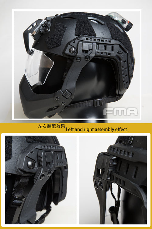 FMA Half Seal Mask(Folding)For Tactical Helmet A DE/BK/FG (TB1363) - APEXTAC GEAR