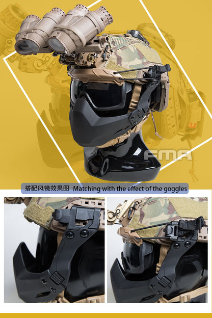 FMA Half Seal Mask(Folding)For Tactical Helmet B DE/BK/FG (TB1364) - APEXTAC GEAR