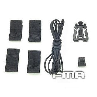 FMA Helmet Modified with Rubber Suits - BK (TB783) - APEXTAC GEAR