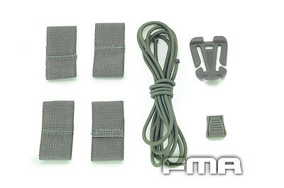 FMA Bungee Shock Cord Mounting System for OPS-Core Team Wendy Helmet - FG Green - APEXTAC GEAR