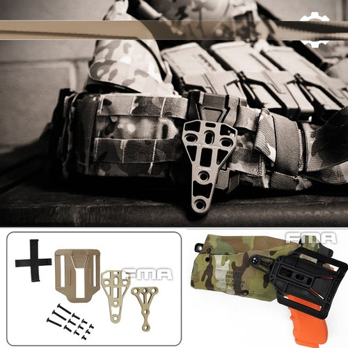FMA Trifecta Connection Auxiliary Pouch Holster Adaptor for Belt - TAN (TB1040) - APEXTAC GEAR