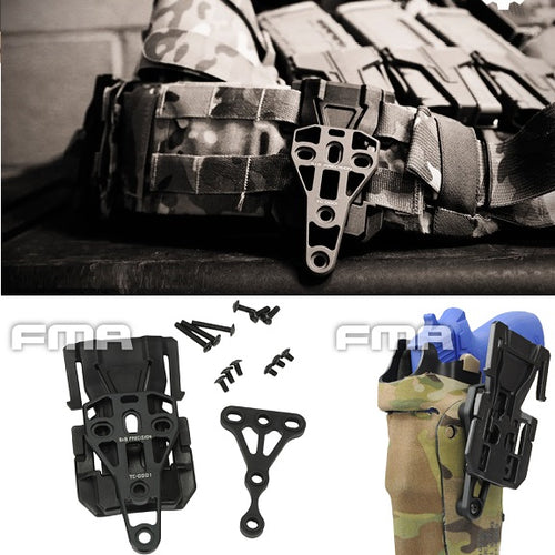 FMA Trifecta Connection Auxiliary Pouch Holster Adaptor for Molle - BLACK (TB1041) - APEXTAC GEAR
