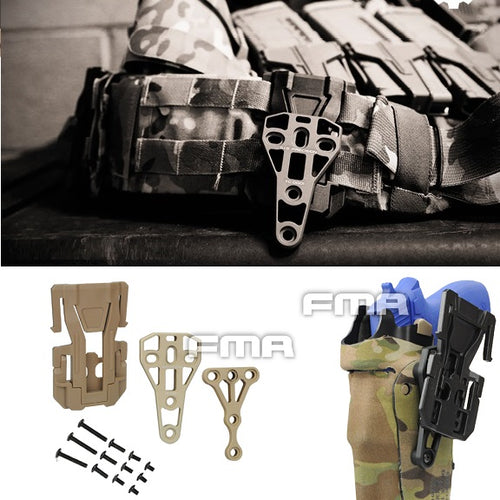 FMA Trifecta Connection Auxiliary Pouch Holster Adaptor for Molle - TAN (TB1041) - APEXTAC GEAR