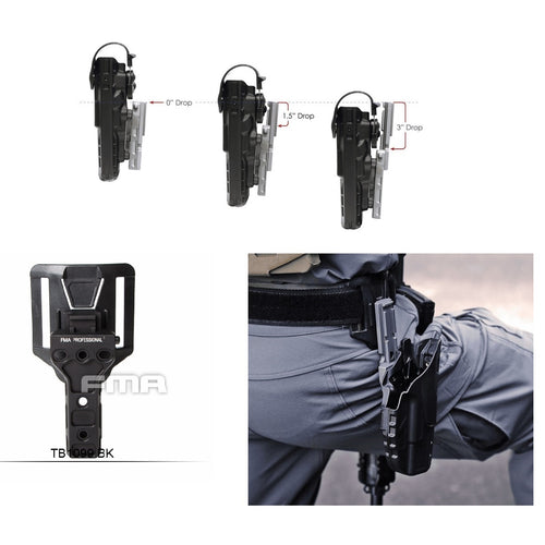 FMA Holster Extender GRT for Belt - BLACK (TB1099) - APEXTAC GEAR