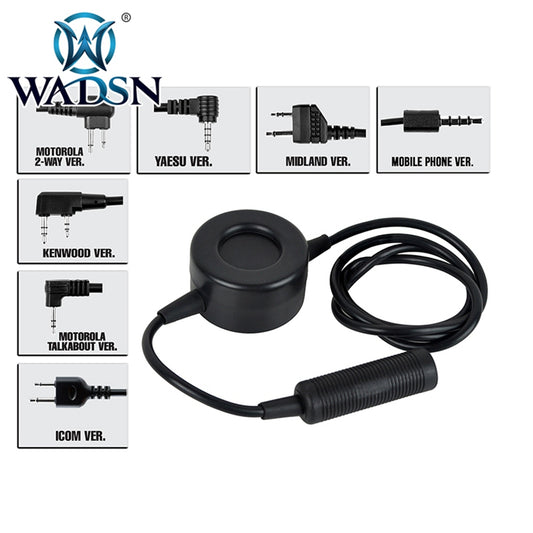 WADSN TCI PTT Military Standard Version - BLACK (WZ114) - APEXTAC GEAR