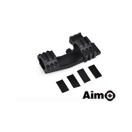 AIM-O Tri-Side Rail Extend 25.4mm Ring Mount Type 1 - BLACK (AO9004) - APEXTAC GEAR