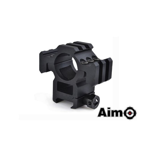 Aim-O Tri-Side Rail Extend 25.4mm Ring Mount - BLACK (AO9005) - APEXTAC GEAR