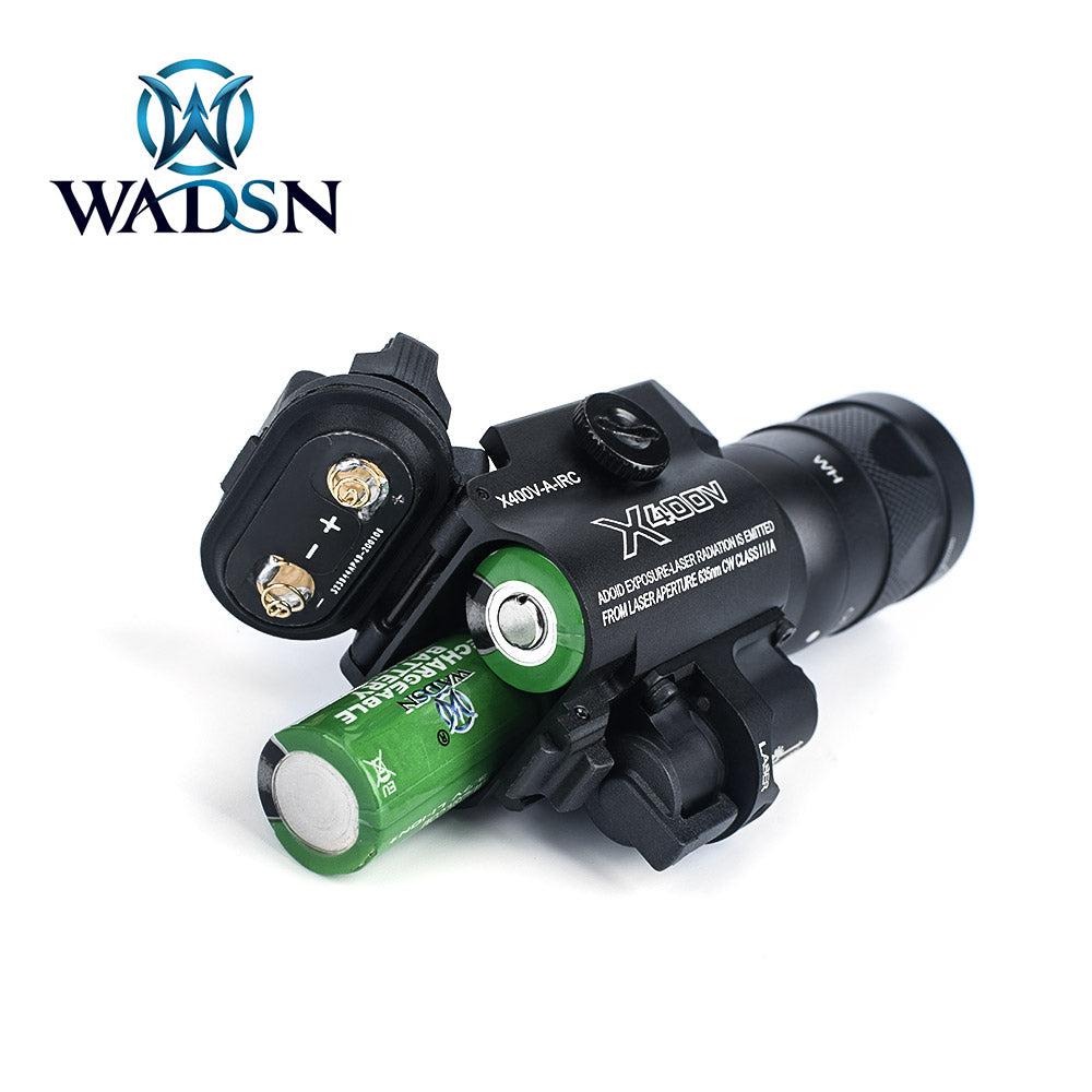 WADSN X400V Tactical LED Pistol Strobe Light w/ Red Laser - BLACK (WD04020) - APEXTAC GEAR
