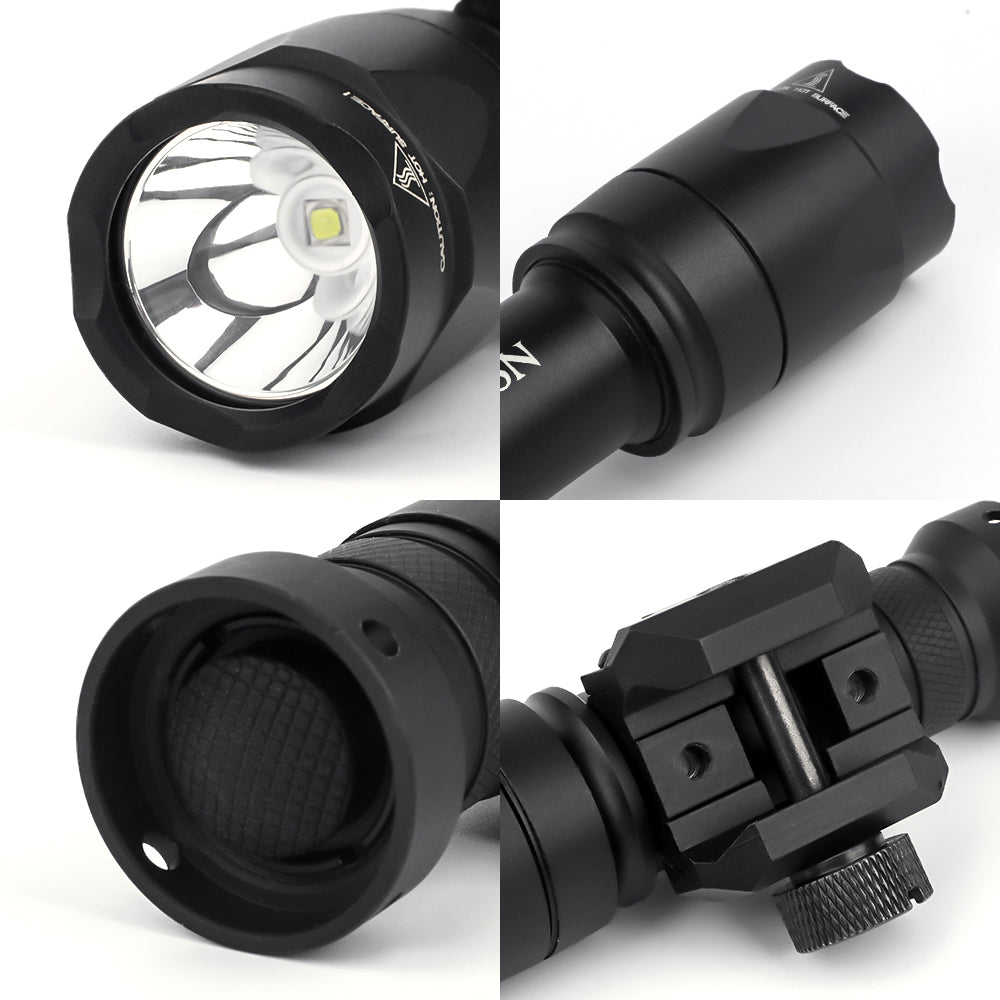 WADSN M600C Scout Light Rail Mount LED Flashlight Two Control Kit Version - BLACK - APEXTAC GEAR