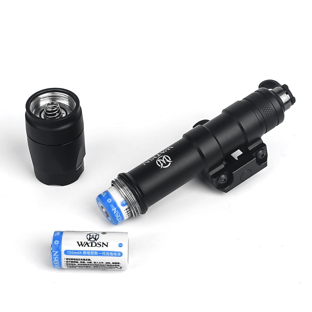 WADSN M600C Scout Light Rail Mount LED Flashlight Two Control Kit Version - BLACK - APEXTAC GEAR