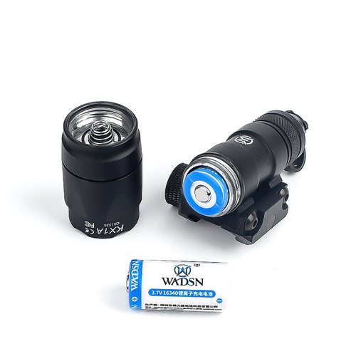 WADSN M300A Mini Scout Light LED Flashlight with Two Control Kit Version - BLACK - APEXTAC GEAR