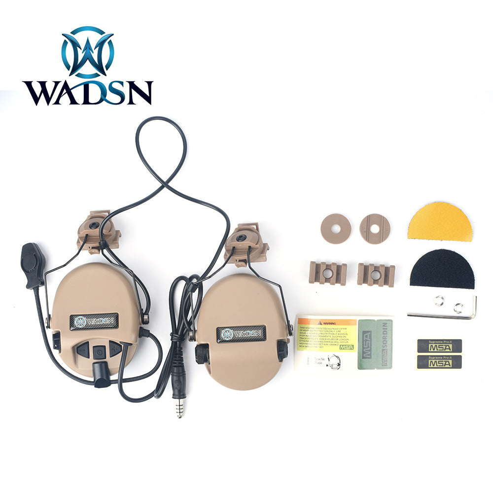 WADSN SORDIN Style Headset with  Helmet Rail Adaptor Basic Ver. (WZ191) - APEXTAC GEAR