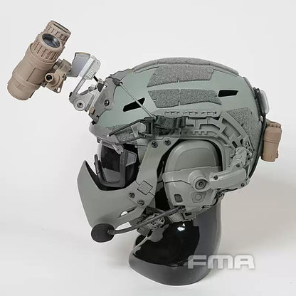 FMA FCS AMP Tactical Headset Communication Noise Reduction DSP Version - FG Green - APEXTAC GEAR