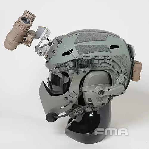 FMA FCS AMP Tactical Headset Communication Noise Reduction DSP Version - FG Green - APEXTAC GEAR