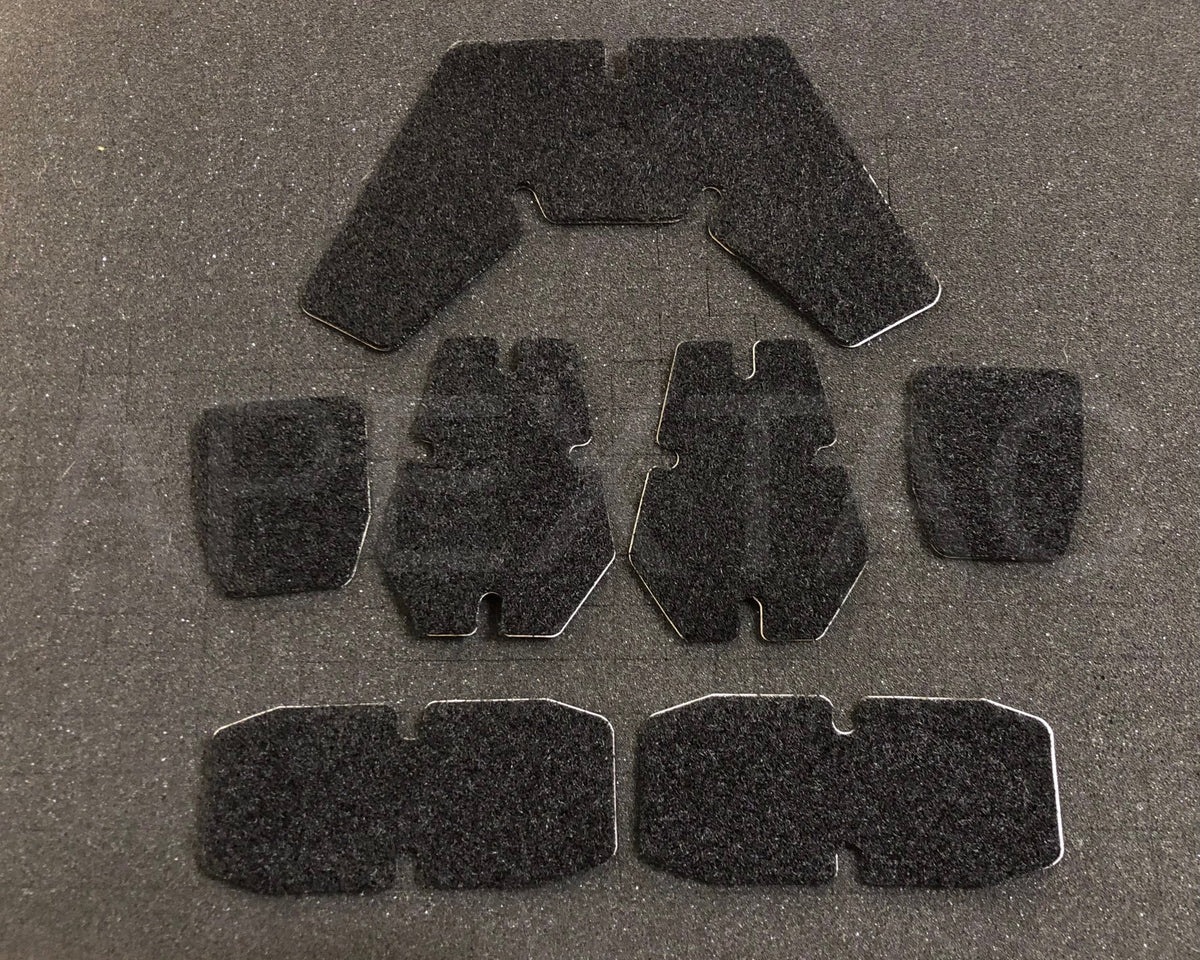 FMA CP helmet FXUKV group Loop Sticker Set - BLACK (TB961) - APEXTAC GEAR