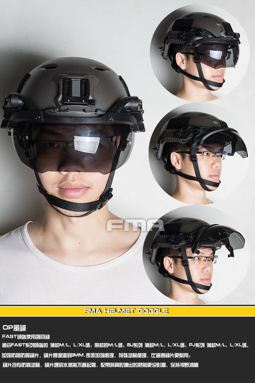 FMA Helmet Goggle Enhanced Protective Fog Mask - APEXTAC GEAR