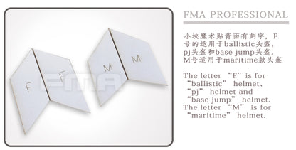 FMA Maritime Helmet Devil Loop Stickers Set Universal FXUKV - BLACK (TB876) - APEXTAC GEAR